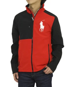Polo Ralph Lauren Red Black Big Pony Polo 67 Softshell Windbreaker Jacket New - Picture 1 of 3