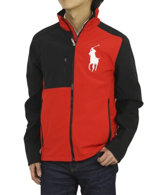 Polo Ralph Lauren Red Black Big Pony Polo 67 Softshell Windbreaker Jacket New - Image 1 of 3
