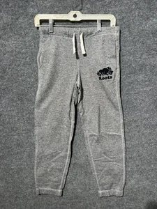Roots Canada Sweatpants Youth Kids Size 10 Heathered Gray Joggers Track Pants - Picture 1 of 8
