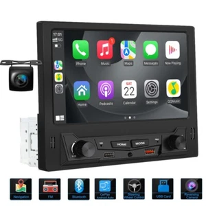 1 Din 8" Wireless Car Radio Stereo Touch Screen Apple Carplay Android AUX Player - Picture 1 of 12