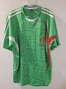 Mexico National Soccer Federation Mexicana Men Green Performance Jersey Large - Picture 1 of 9
