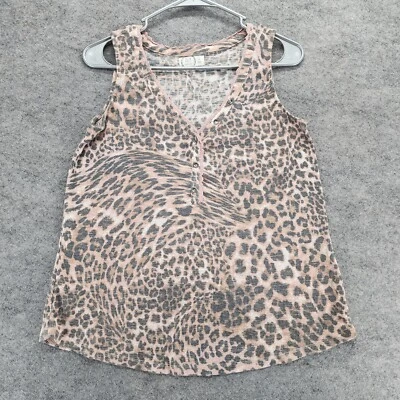 Maurices Shirt Womens Medium Brown Leopard Sleeveless Foto 1 de 4