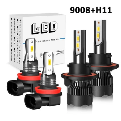 For Chevy Cruze 2011-2015 - 6000K LED Headlight High Low Beam Fog Light 4x Bulbs - Image 1 of 4