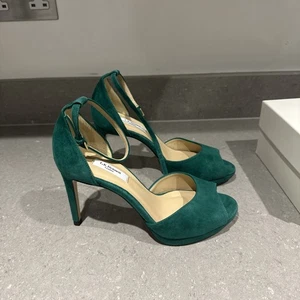 LK Bennett Joyce Bright Green Suede Sandals - EU38 / UK5 - New - Picture 1 of 6