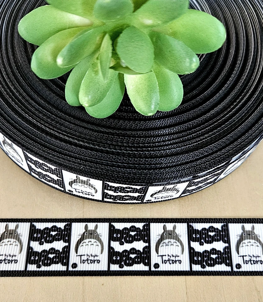 Cinta de grosgrain Totoro de 7/8" (1 YD) My Neighbor Totoro Cinta de personajes de anime Foto 1 de 1