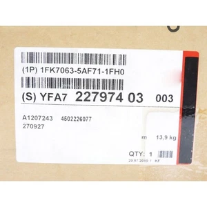1FK7063-5AF71-1FH0 1FK70635AF711FH0 For Siemens Servo Motor - Picture 1 of 1