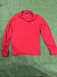 Polo Ralph Lauren Niños Grande 14-16 Cremallera Pullover Suéter Rojo - Imagen 1 de 8