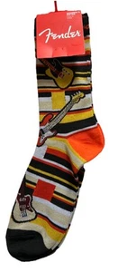 Calcetines Fender Musical Mujer Talla 6-9.5 Naranja Guitarra Fender Gráfico Novedad Crew - Imagen 1 de 2