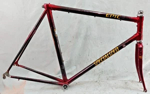 1989 Specialized Epic Racing Road Bike Frame 58cm Large Lugged Carbon Ships USA! - Picture 1 of 11
