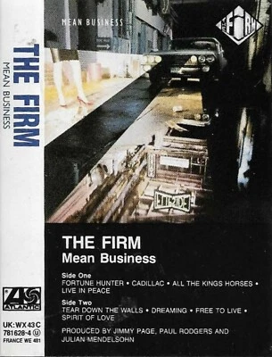 The Firm  Mean Business CASSETTE ALBUM ROCK HARD ROCK Jimmy Page, Paul Rodgers - Image 1 of 4