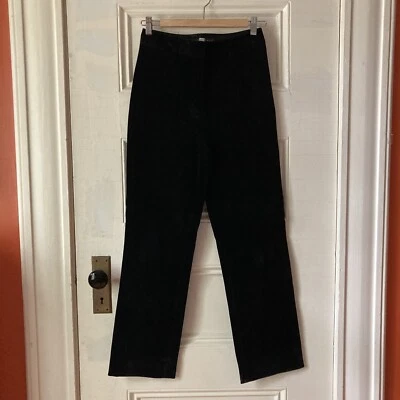 Jenne Maag Vintage 90s Velvet Trousers Black Small Stretch - Image 1 of 4