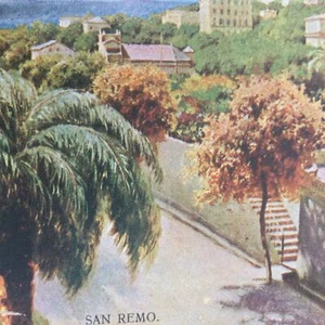 Vintage Postcard Italy SAN REMO Posted palm trees coast retro picture - Picture 1 of 4