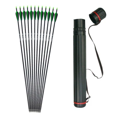 6/12pcs 31" Archery Recurve Fiberglass Arrows Target Hunting  Compound Bow Shoot - Image 1 of 4