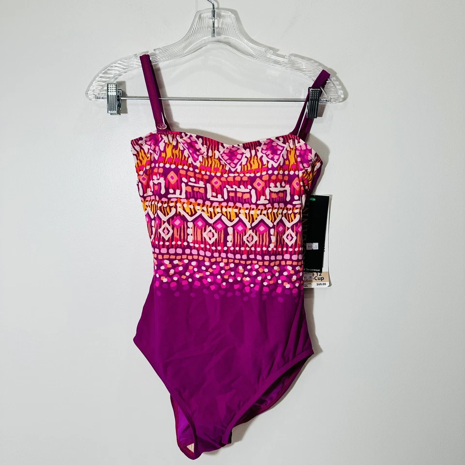 Roxanne Bandeau Traje De Baño Una Pieza Talla 12 Rosa 36 Copa C Foto 1 de 4