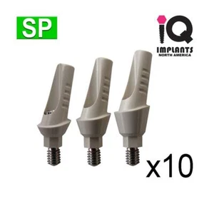 IQ USA Temporary PEEK Attachment, 15º Angled 3-Heights (10 Pk), 3.5-3.75 Int Hex - Picture 1 of 8