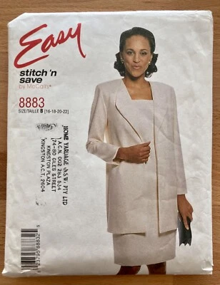 McCalls 8883 Vintage Stitch n Save  Misses Jacket and Skirt Size 16 - 22 - Image 1 of 3