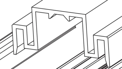 GU-ITALIA Binario HS 934 937 di scorrimento guida superiore col. ARGENTO - Immagine 1 di 3