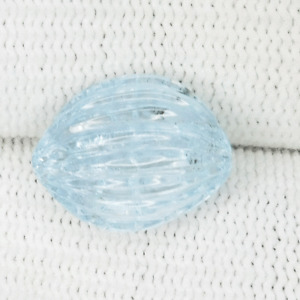8.61Cts Beautiful Fancy Carving "Blue" Natural Aquamarine From India...!!!!