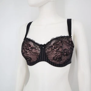NEW Antonia Balconette Lined Bra from Anita Rosa Faia 34 DBlack Lace Pink Sexy - Picture 1 of 12
