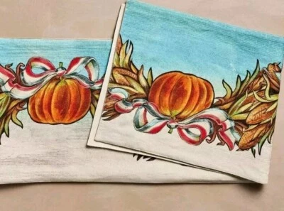 John Derian X TARGET Table Runner Fall Thanksgiving 14"x90"- Pumpkin Ribbon NWT - Image 1 of 3