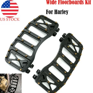 Foot Pegs Floorboards Pedals For Harley Softail Electra Road Glide CNC MX style - Picture 1 of 11