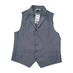Kenneth Cole Reaction Waist Coat Vest Mens Large L Charcoal NWT - Picture 1 of 3
