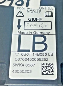 Airbag Rechner Ford Fusion Fiesta 5 6S6T14B056LB - 5WK43587 - Bild 1 von 4