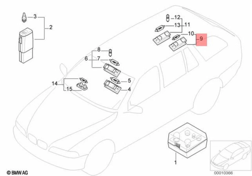 LUZ INTER.LUZ TRASERA DERECHA GENUINA BMW E39 520d 520i 63318366434 Foto 1 de 1