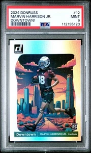 2024 Panini Donruss Arizona Cardinals Marvin Harrison Jr. Downtown PSA 9 - Bild 1 von 3