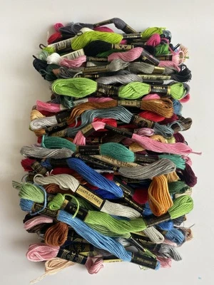Lot of 100 Embroidery Floss Skeins Assorted Colors Cross Stitch France ~NEW~ - Image 1 of 4