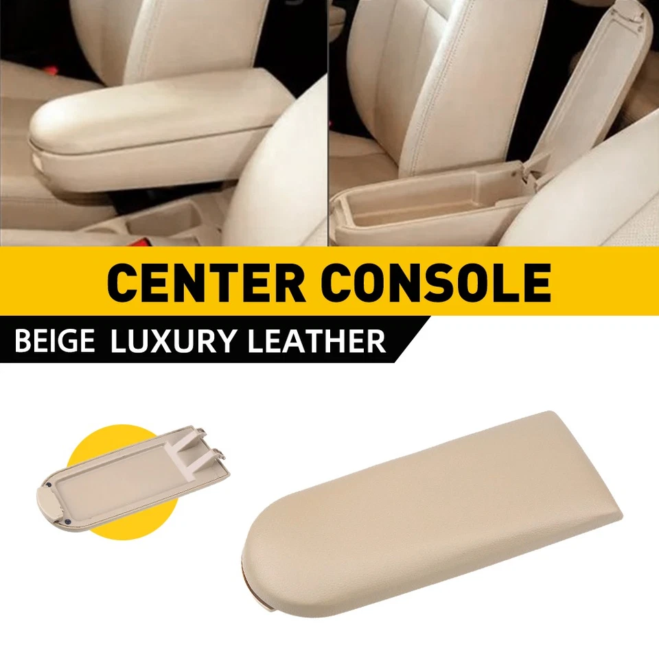 For 99-2005 Volkswagen PASSAT Center Console Armrest Cover Lid Leather Beige New Foto 1 de 4