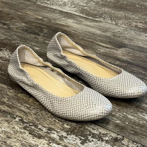 Vionic Shoes Womens Size 7.5 Alex Embossed Lizard Ballet Flats Comfort Work NEW - Picture 1 of 11