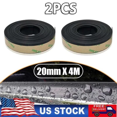 2X Protector de moldura de borde de ventana de puerta tira de sellado de goma para clima de automóvil Foto 1 de 4