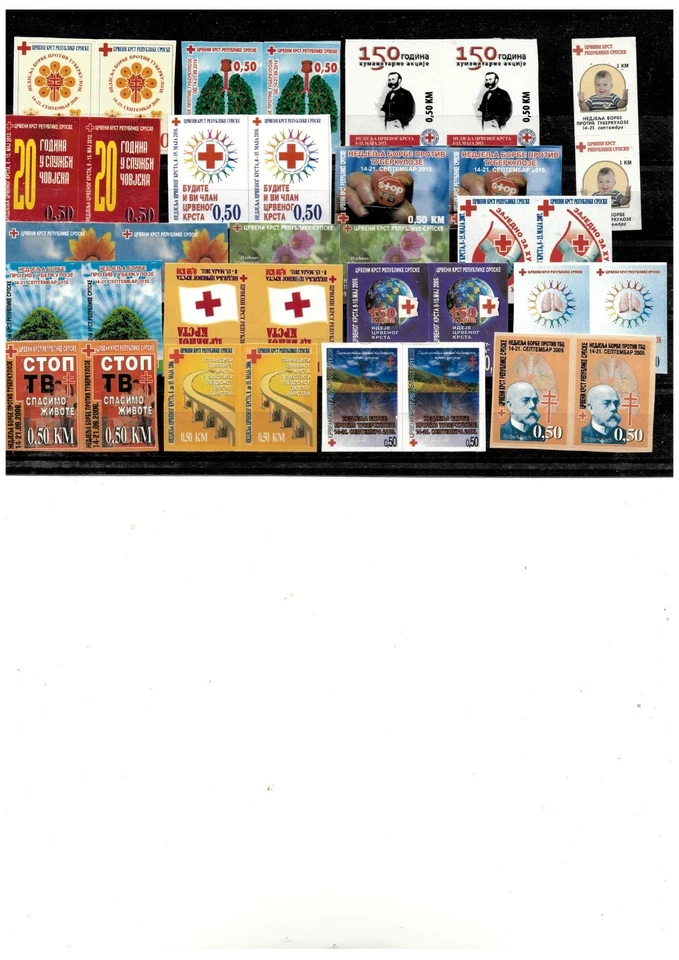 Bosnia - República de SRPSKA 200/15 Lote Cruz Roja Hormiga TBC sellos, ver descripción Foto 1 de 1