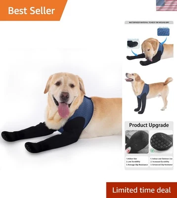 Calcetines profesionales de curación para perros - azul XXL protectores de patas impermeables para recuperación Foto 1 de 4