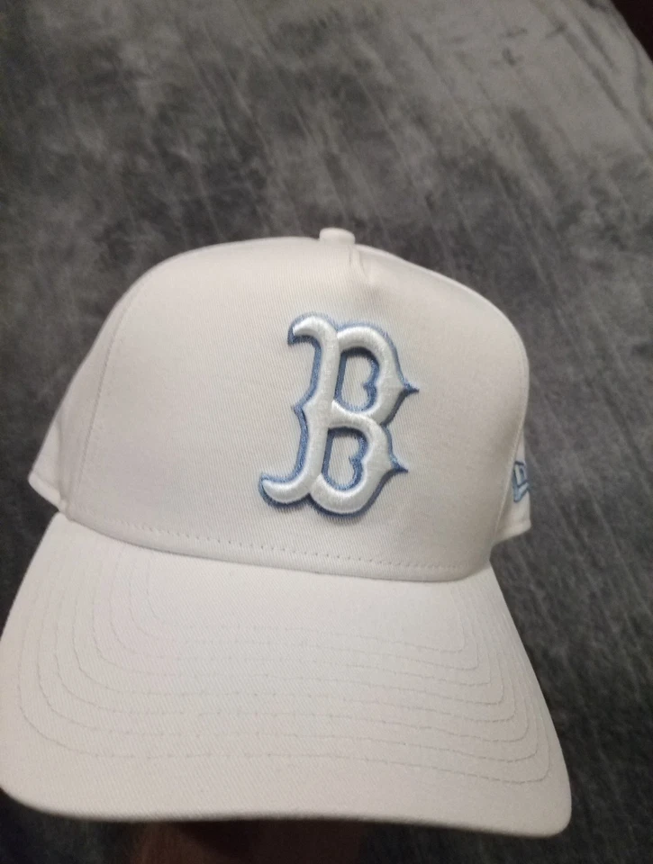 Boston Red Sox New Era 9FORTY A-Frame Snapback Hat Adjustable White Sticker New - Image 1 of 4
