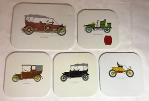 GEORGE OLIVER Vintage Manteles Coches Inglaterra Lote de 5, Modelo T, Adler etc. - Imagen 1 de 10