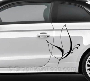 Calcomanías gráficas de vinilo personalizadas para coche mariposa x 2 - 16 opciones de color - Imagen 1 de 9