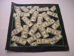 HAV-A-HANK HANDKERCHIEF - MONEY - MADE IN USA 21X21 - Picture 1 of 3