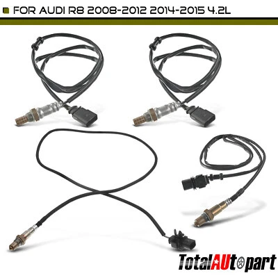 Sensor de oxígeno O2 4 piezas para Audi R8 2008-2012 2014-2015 4,2 L aguas arriba y aguas abajo Foto 1 de 4