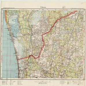 1931 Vintage Armee topographische Karte RUCAVA (Lettland), Maßstab 1:75 000 - Bild 1 von 4