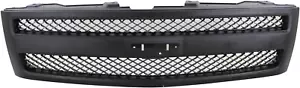 Grille Assembly Compatible with 2007-2013 Chevrolet Silverado 1500 Textured Blac - Picture 1 of 5