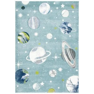 SAFAVIEH Galaxy Area Rug 5'X8' Carousel Kids Polypropylene Rectangle Teal/Ivory - Picture 1 of 8