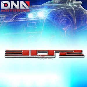 FOR SBC 302 5.0 STICK ON 3D CHROME RED AUTO BODY METAL EMBLEM TRIM BADGE LOGO - Picture 1 of 2