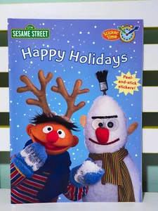 sesame street happy holidays sticker book and colouring book muppets ernie and b - Picture 1 of 5