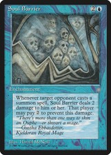 Soul Barrier Ice Age HEAVILY PLD Blue Uncommon MAGIC THE GATHERING CARD ABUGames