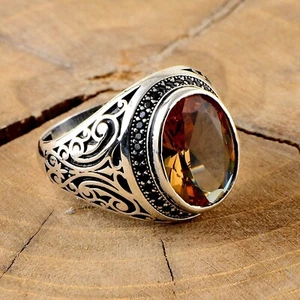 AAA+ Natürlich Handmade Schmuck 925 Sterlingsilber Alexandrit Stein Herren Ring