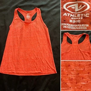 (M) Pink / Salmon Women’s Workout Breathable Tank Top (Athletic Works) - Picture 1 of 6