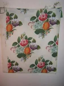 Brunschwig & Fils, Pineapple and Roses, Vintage , 27" W X 36" L, Color Multi - Picture 1 of 2
