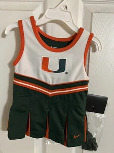 NIKE UM MIAMI HURRICANES 12 MONTHS 12M NWT INFANT CHEERLEADER SET The U Logo - Picture 1 of 7
